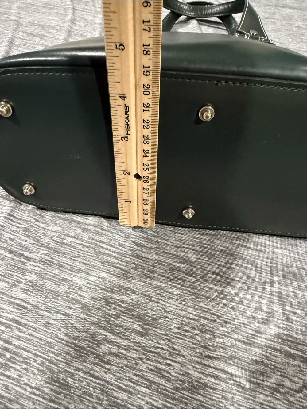 Dooney & Bourke Dark Green Leather Bintage Dome Satchel EUC - Picture 4 of 16